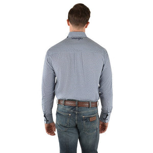 Wrangler - Men’s Porter Print Button Down Long Sleeve Shirt