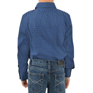 Pure Western - Boy's Duke Print Western Long Sleeve Shirt