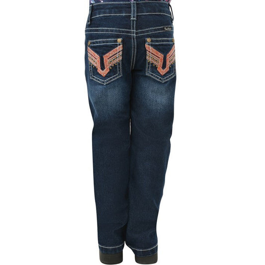 Pure Western - Girl's Aztec Boot Cut Jean
