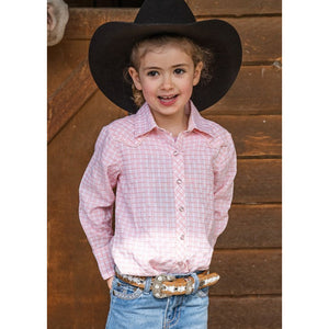 Pure Western - Girl's Olivia Check Western Long Sleeve Shirt