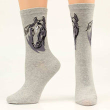 Load image into Gallery viewer, Horse Head Crew Socks
