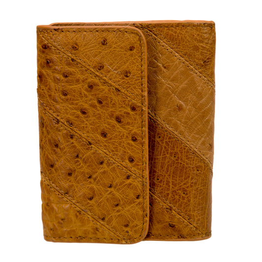 Genuine Ostrich Leather Wallet - Tan