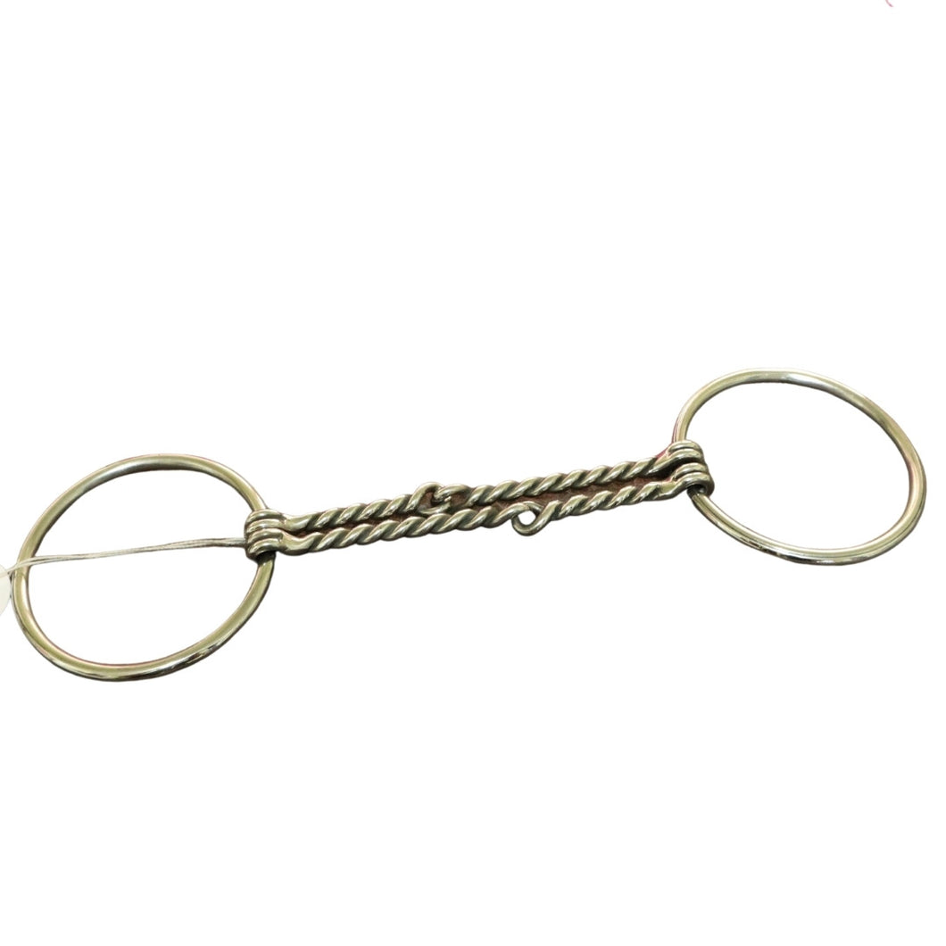 Double Twisted Ring snaffle Bit 13.5cm - Cob