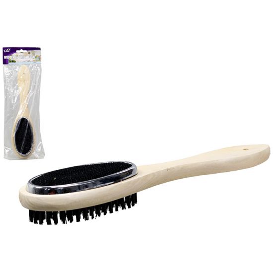 Hat & Clothing Brush With Wooden Handle