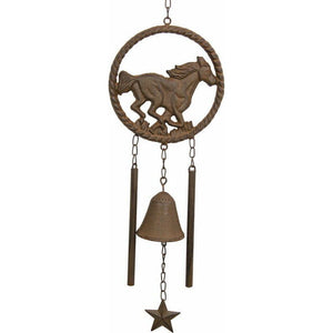 58cm Cast Iron Horse with Bell Wind Chime