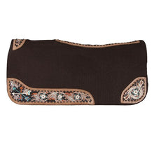 Load image into Gallery viewer, Fort Worth Floral Tooled Felt Saddle Pad - 30&quot; x 30&quot;
