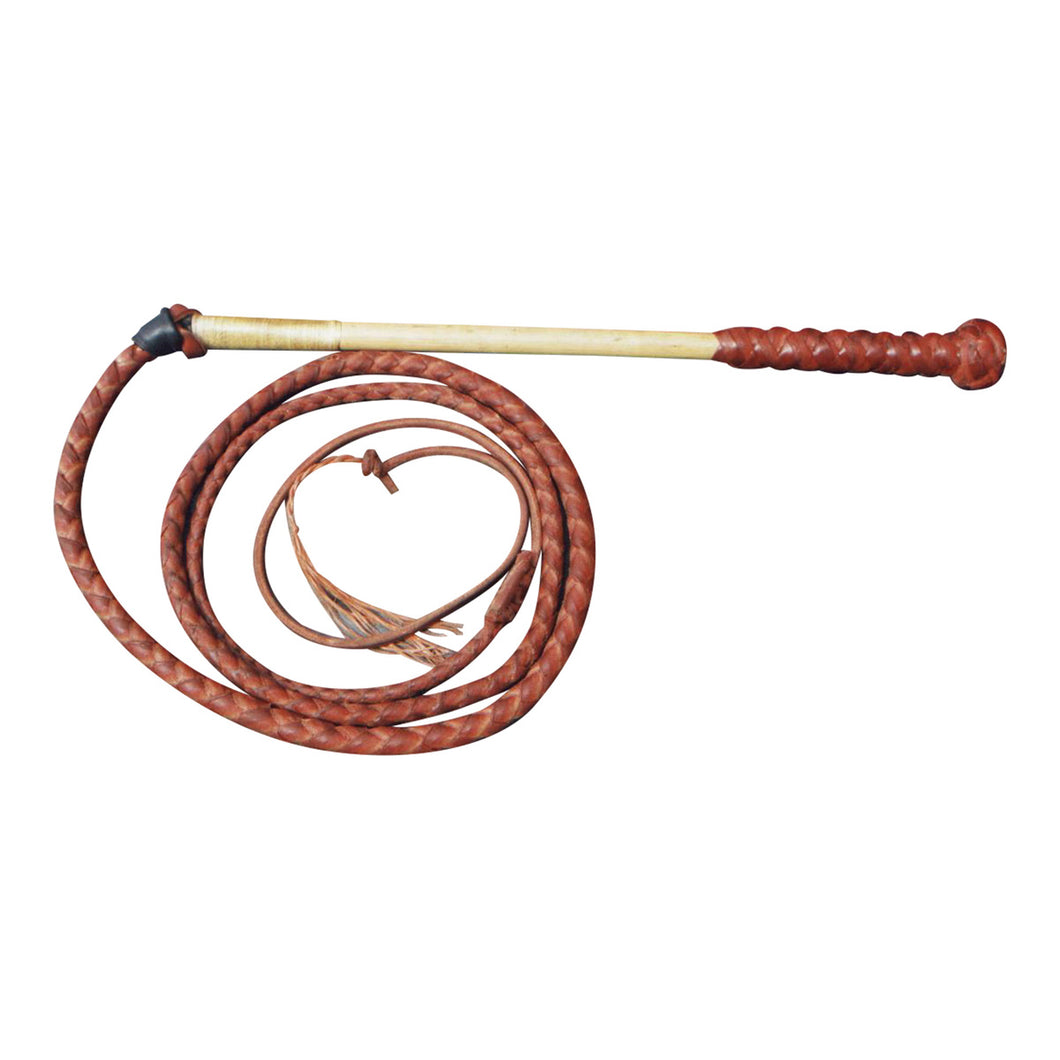McAlister - 4 Plait Crome Hide Stock Whip