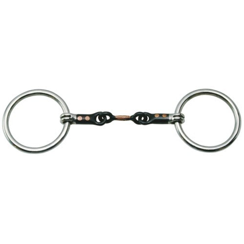 Sweet Mouth Double Jointed Snaffle - Cob - 70mm Rings