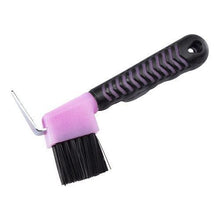 Load image into Gallery viewer, Soft-Grip Deluxe Hoof Pick w/Brush Assorted colors
