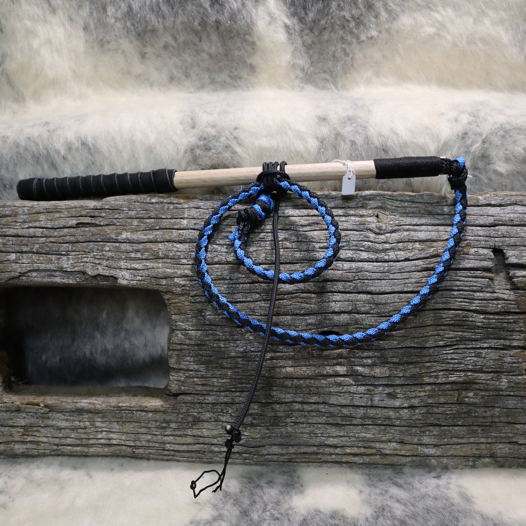 2.5ft Nylon Stock Whip - Blue Black