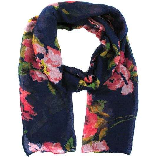 Muslin Scarf - Navy Floral