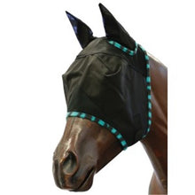 Load image into Gallery viewer, Showmaster Black Mesh Fly Mask w/Ears
