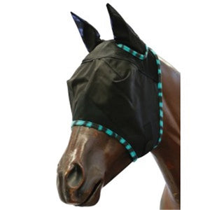 Showmaster Black Mesh Fly Mask w/Ears