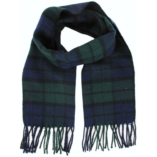 Tartan Scarf - Black - Green - Blue