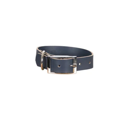 Mog & Bone Genuine Leather Dog Collar – Navy (M)