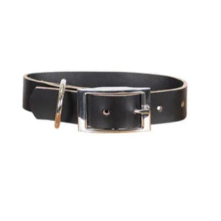 Mog & Bone Genuine Leather Dog Collar – Black (M)