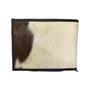 Unisex - Cow Hide & Leather Wallet – Brown