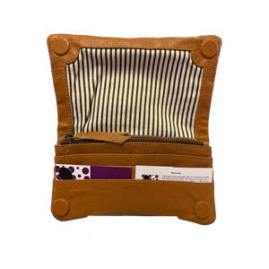 Grain Leather Fold Wallet – Madison - Tan