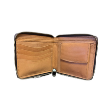 Load image into Gallery viewer, Small Cowhide Zippered Unisex Wallet

