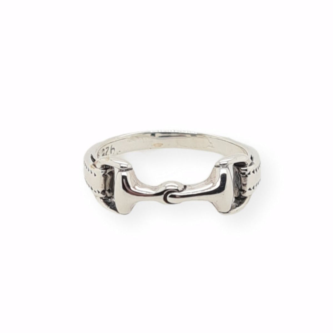 MCJ - Sterling Silver Double Horse Bit Ring