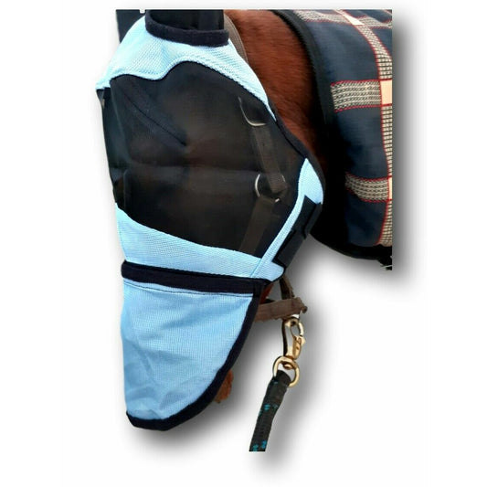 Strong Soft Mesh Fly Mask for Horse Removable Nose, Equine Mask Veil