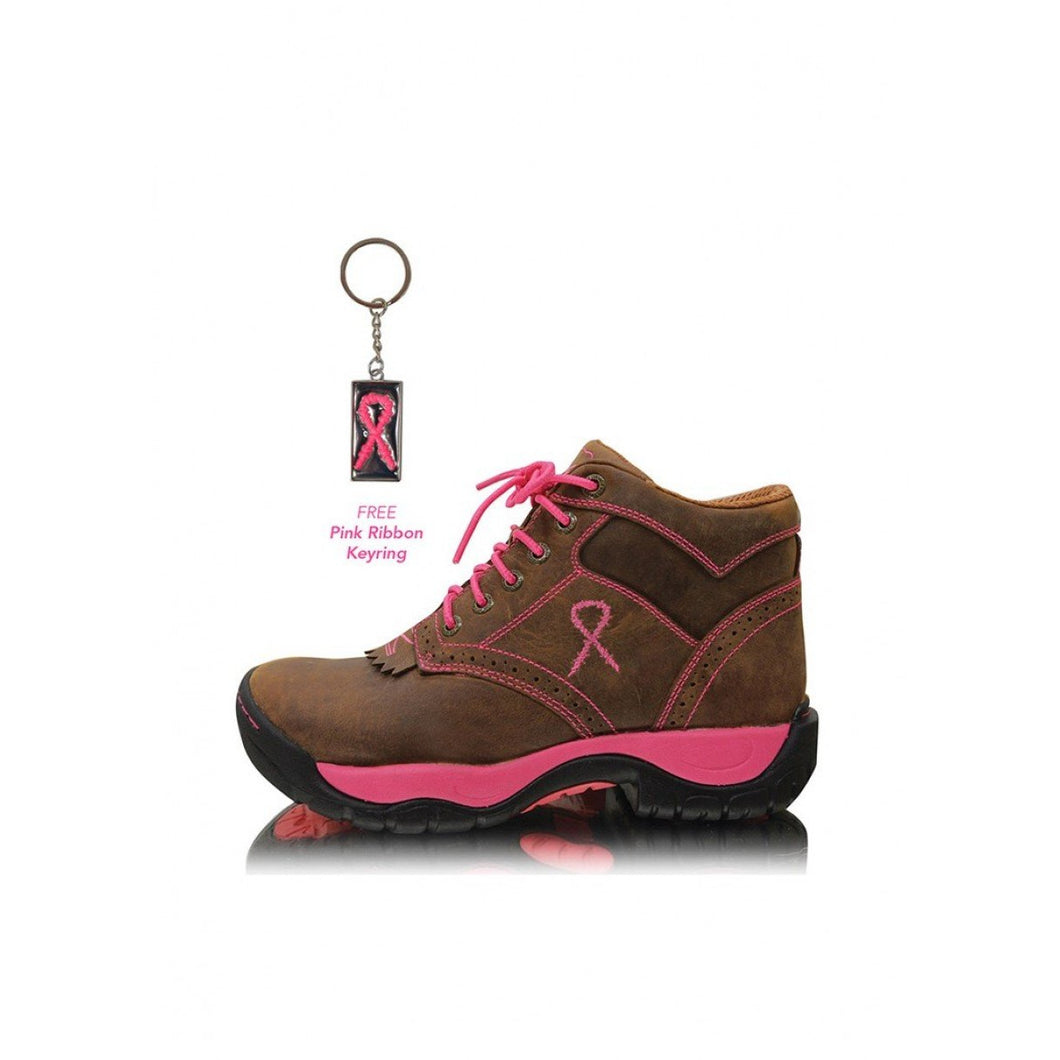 Twisted X - Women's Pink Ribbon All Round Lace Up
